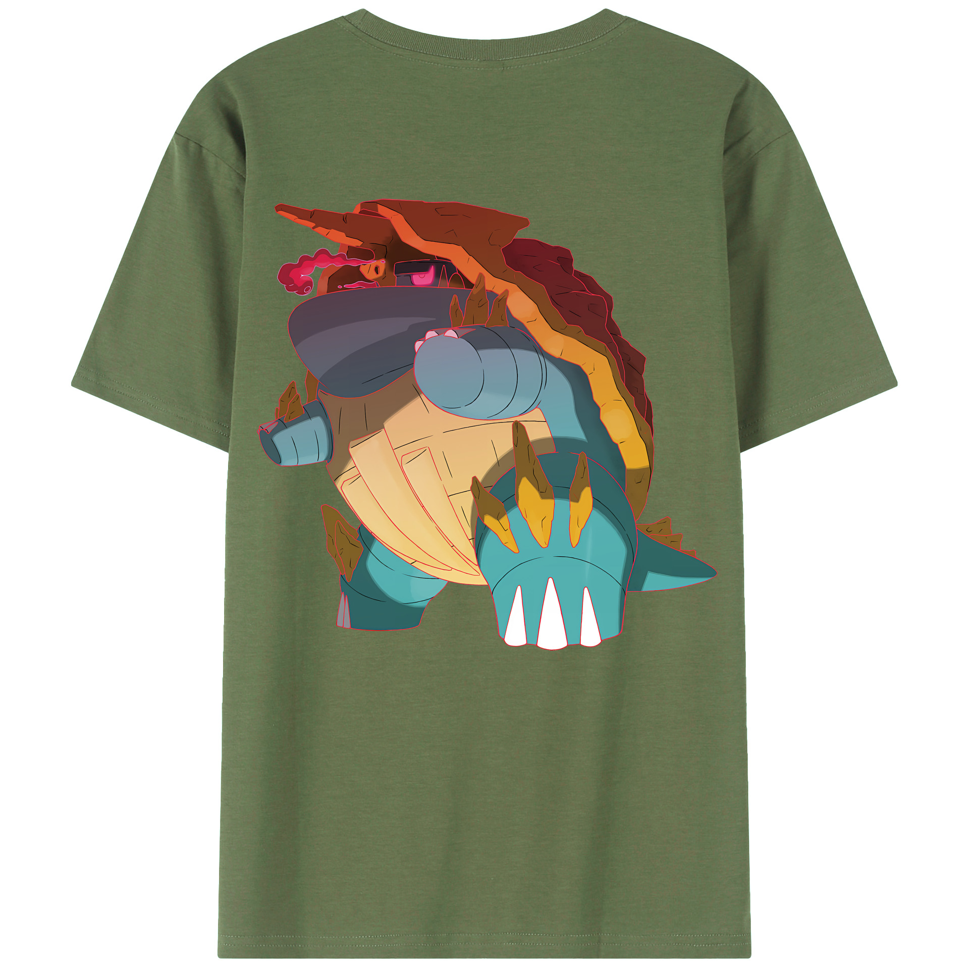 （画像用） ポケットモンスター Pokémon 綿100％ メンズ半袖Tシャツ（バックプリント） 通気性